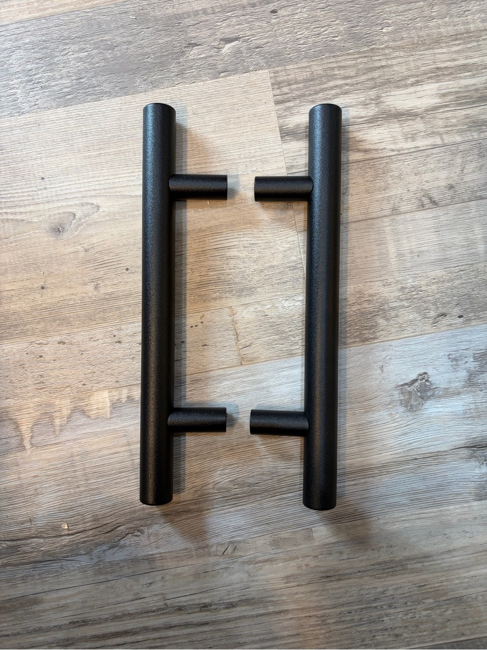 Matte Black Tubular Barn Door Slide Pull Handle Set - Modern Home Accents